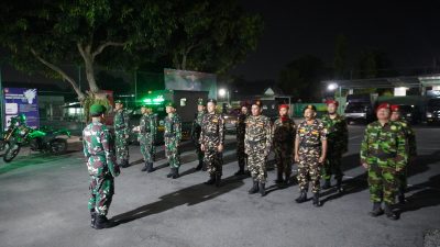 Patroli Gabungan TNI, Kokam, dan Banser Jaga Kondusifitas Malam Minggu di Boyolali