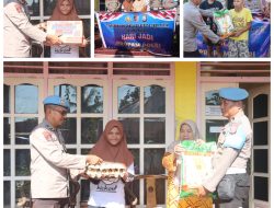 Dalam Rangka HUT ke-23, Propam Polresta Tidore Gelar Bakti Sosial Berbagi Sembako dan Santunan Anak Yatim